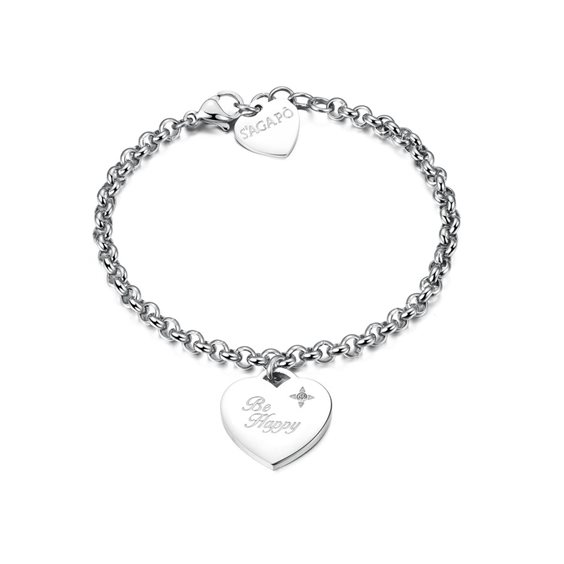 Bracciale Sagapo Uomo Be My Always in Acciaio Cristallo SBM17 - SBM17